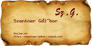 Szentner Gábor névjegykártya