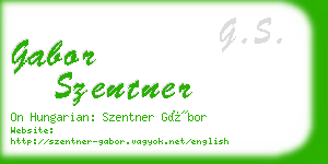 gabor szentner business card